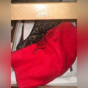 Christian Louboutin Black Lace Heels